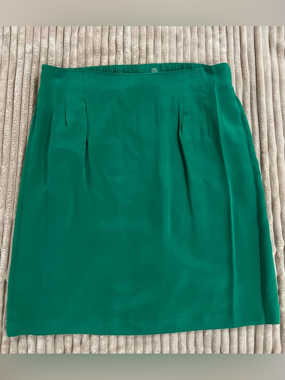 NWT Vintage Diane von Furstenberg Silk Assets Midi Skirt Green Plus Size 22